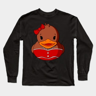 Gingerbread Girl Rubber Duck Long Sleeve T-Shirt